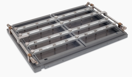 Carrier with downholder frame for master cards and special applications